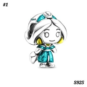 #1 Sterling Silver Princess Jasmine Character Charm